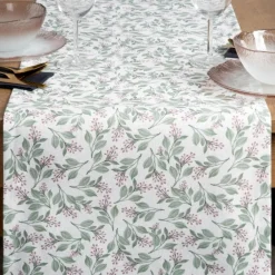 Bieżnik Grace 40x140 cm biało zielony * EUROFIRANY B.B. Choczyńscy Sp.J. Hot