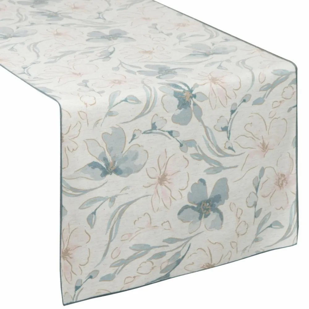 Bieżnik INES 10 40x180 cm naturalny kwiaty * EUROFIRANY B.B. Choczyńscy Sp.J.