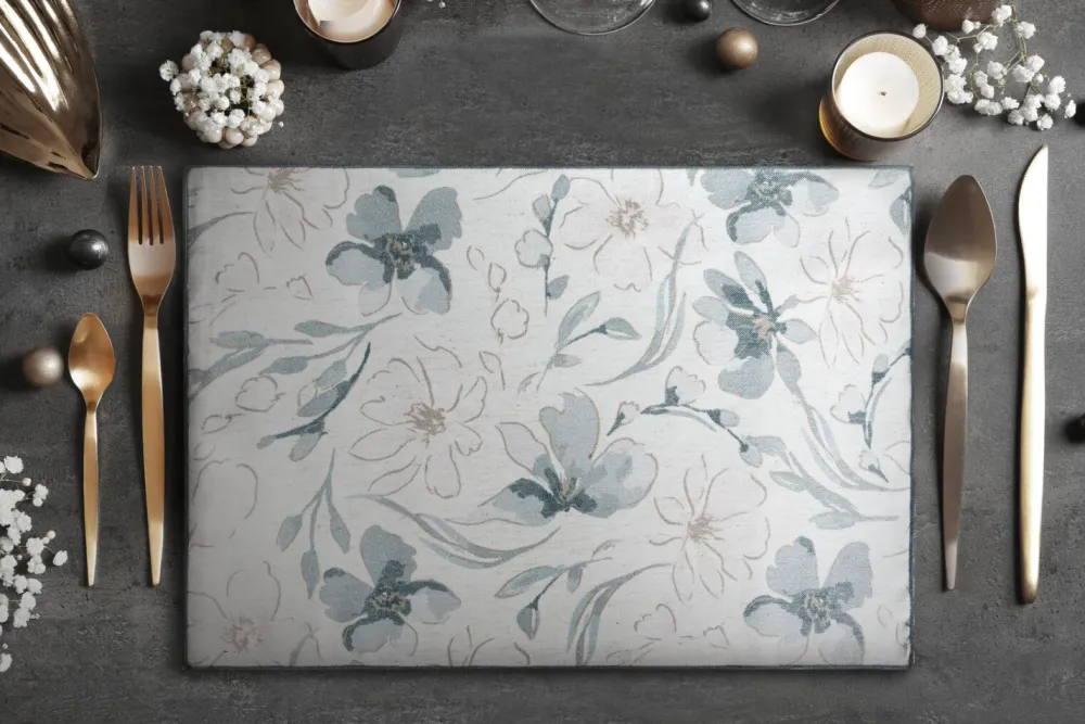 Bieżnik INES 10 40x140 cm naturalny kwiaty * EUROFIRANY B.B. Choczyńscy Sp.J. Discount