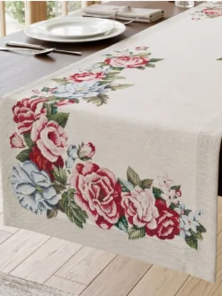 Bieżnik 4038/NAT 40x100 cm kwiaty * EUROFIRANY B.B. Choczyńscy Sp.J. Best