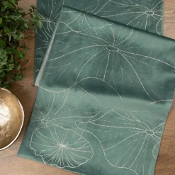 Bieżnik velvetowy BLINK 18 35x140 cm ciemnomiętowy * EUROFIRANY B.B. Choczyńscy Sp.J. Outlet
