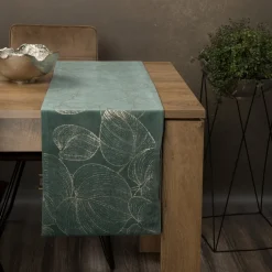 Bieżnik velvetowy BLINK 16 35x140 cm ciemnomiętowy * EUROFIRANY B.B. Choczyńscy Sp.J. Outlet