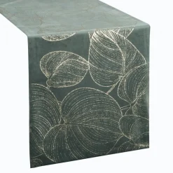 Bieżnik velvetowy BLINK 16 35x140 cm ciemnomiętowy * EUROFIRANY B.B. Choczyńscy Sp.J. Outlet