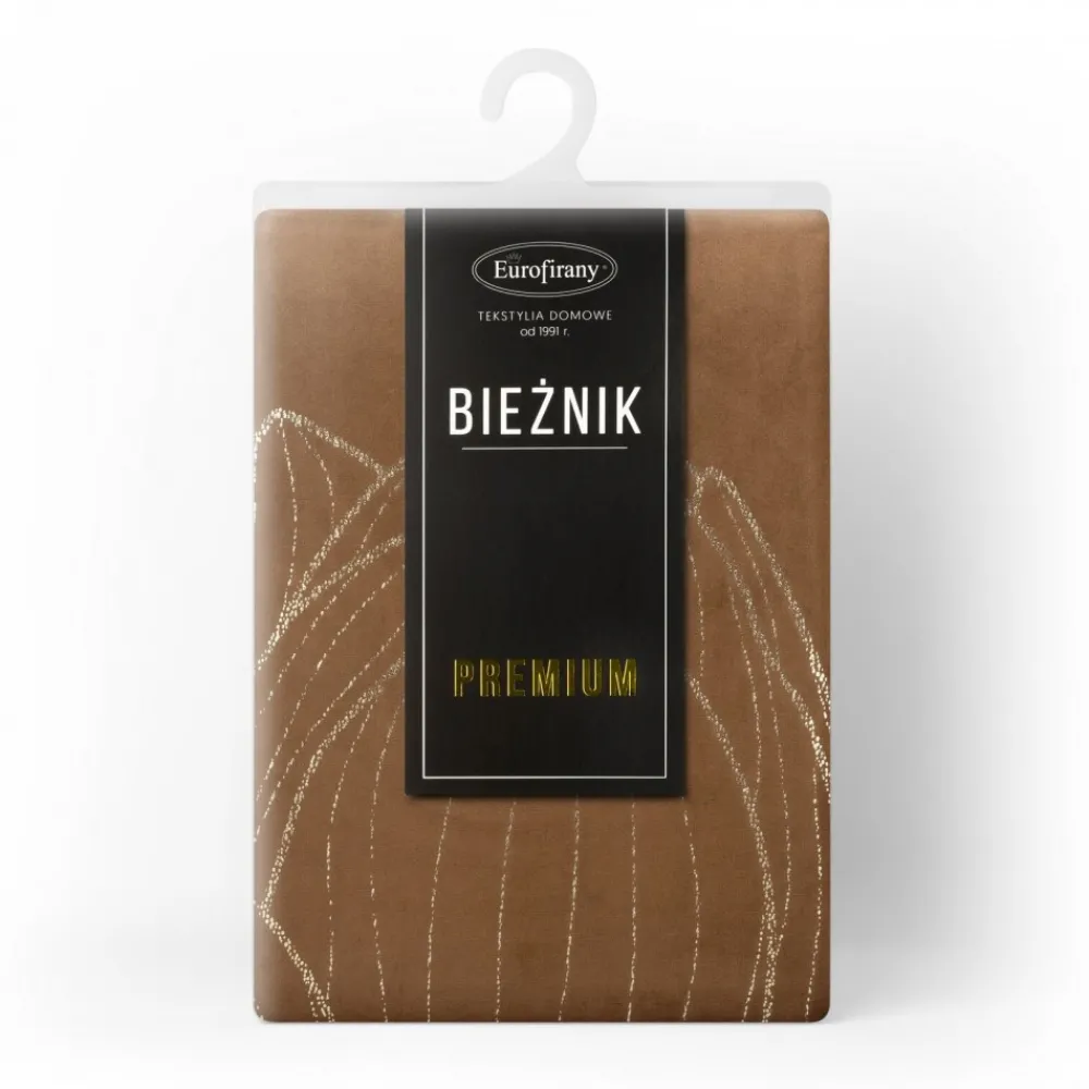 Bieżnik welwetowy BLINK 12 35x220 cm brązowy * EUROFIRANY B.B. Choczyńscy Sp.J. Outlet