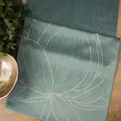 Bieżnik welwetowy BLINK 12 35x140 cm ciemnomiętowy * EUROFIRANY B.B. Choczyńscy Sp.J.