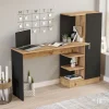 Biurko z szafką LAURA kolor sosna czarny * HowHomely Clearance