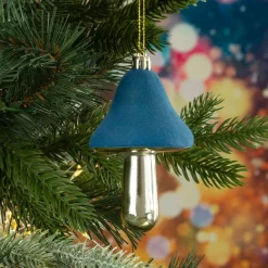 Bombka choinkowa grzybek 201 granatowa