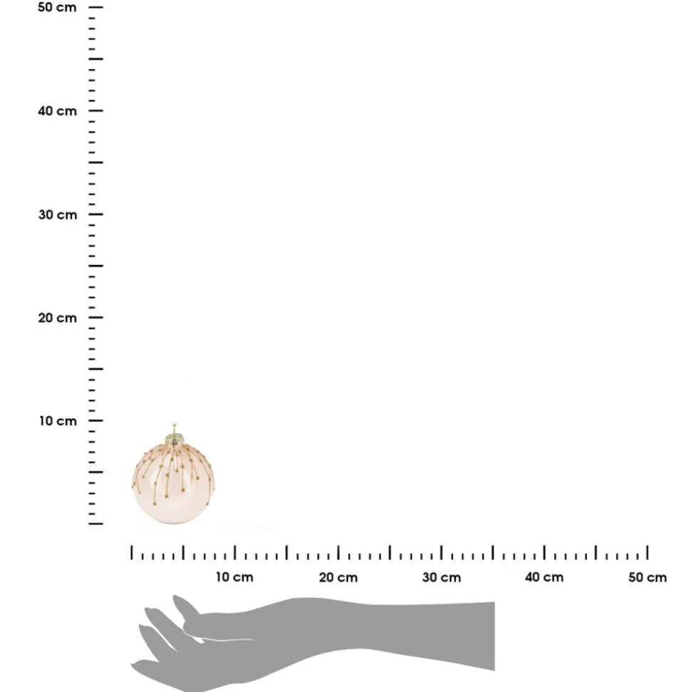 Bombki choinkowe szklane złote połyskujące 12 szt. 8 cm