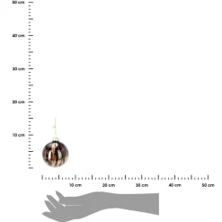 Bombki choinkowe szklane brązowo-złote 12 szt. 8 cm