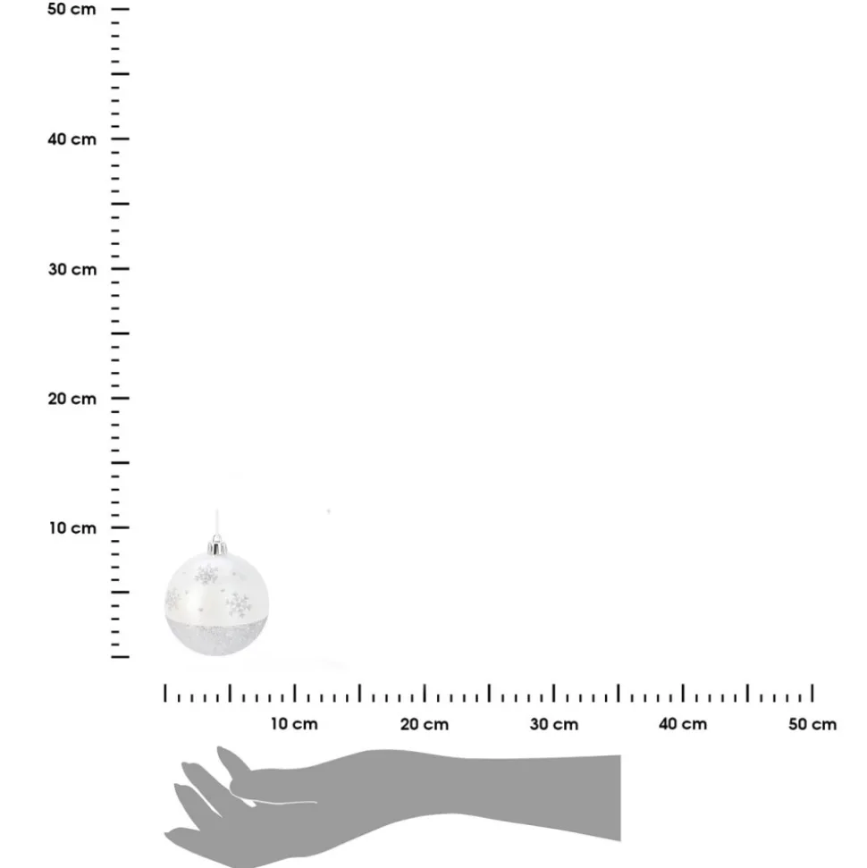 Bombki choinkowe z kolorowymi spodami 12 szt. 8 cm