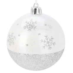Bombki choinkowe z kolorowymi spodami 12 szt. 8 cm