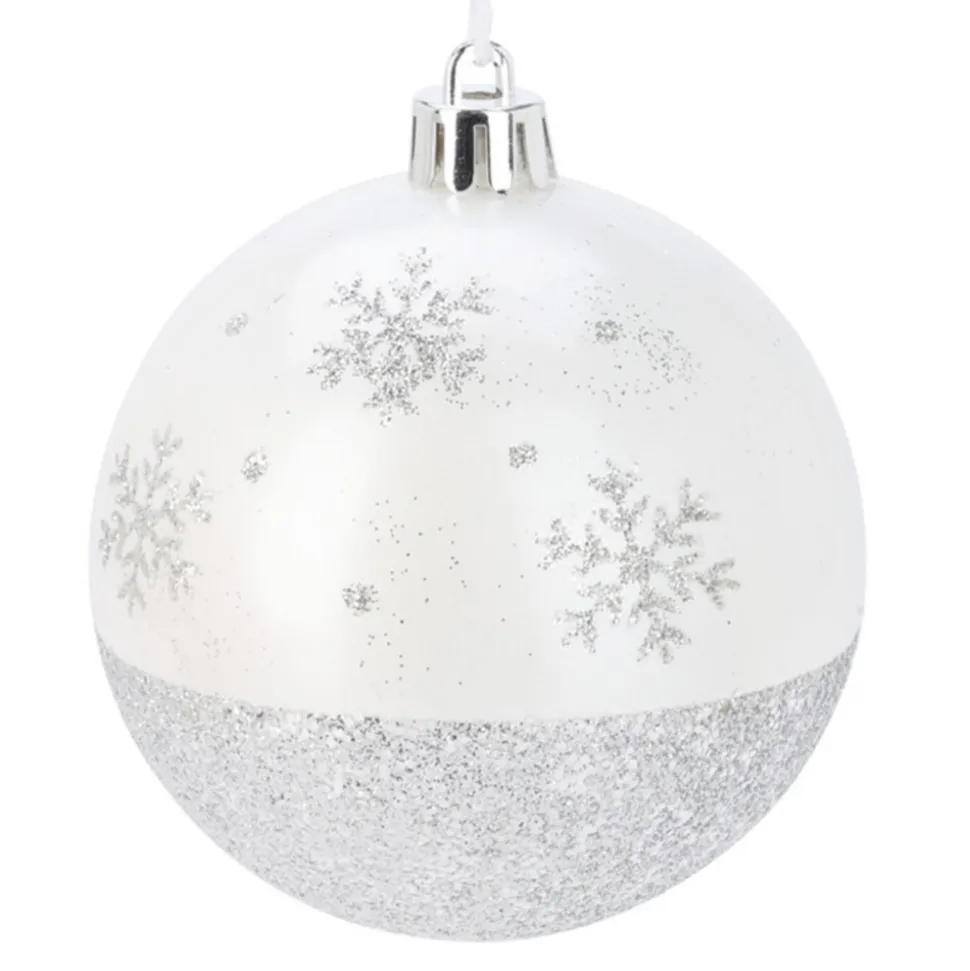 Bombki choinkowe z kolorowymi spodami 12 szt. 8 cm