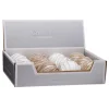 Bombki choinkowe brokatowe w paski 12 szt. 8 cm * H&S Decoration Outlet