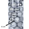 Bombki choinkowe Diamond srebrne 35 szt * H&S Decoration Discount