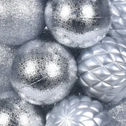 Bombki choinkowe Diamond srebrne 35 szt * H&S Decoration Discount