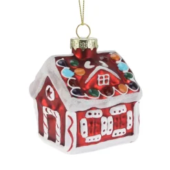 Bombki choinkowe domek z piernika 12 szt. 8 cm * H&S Decoration Clearance