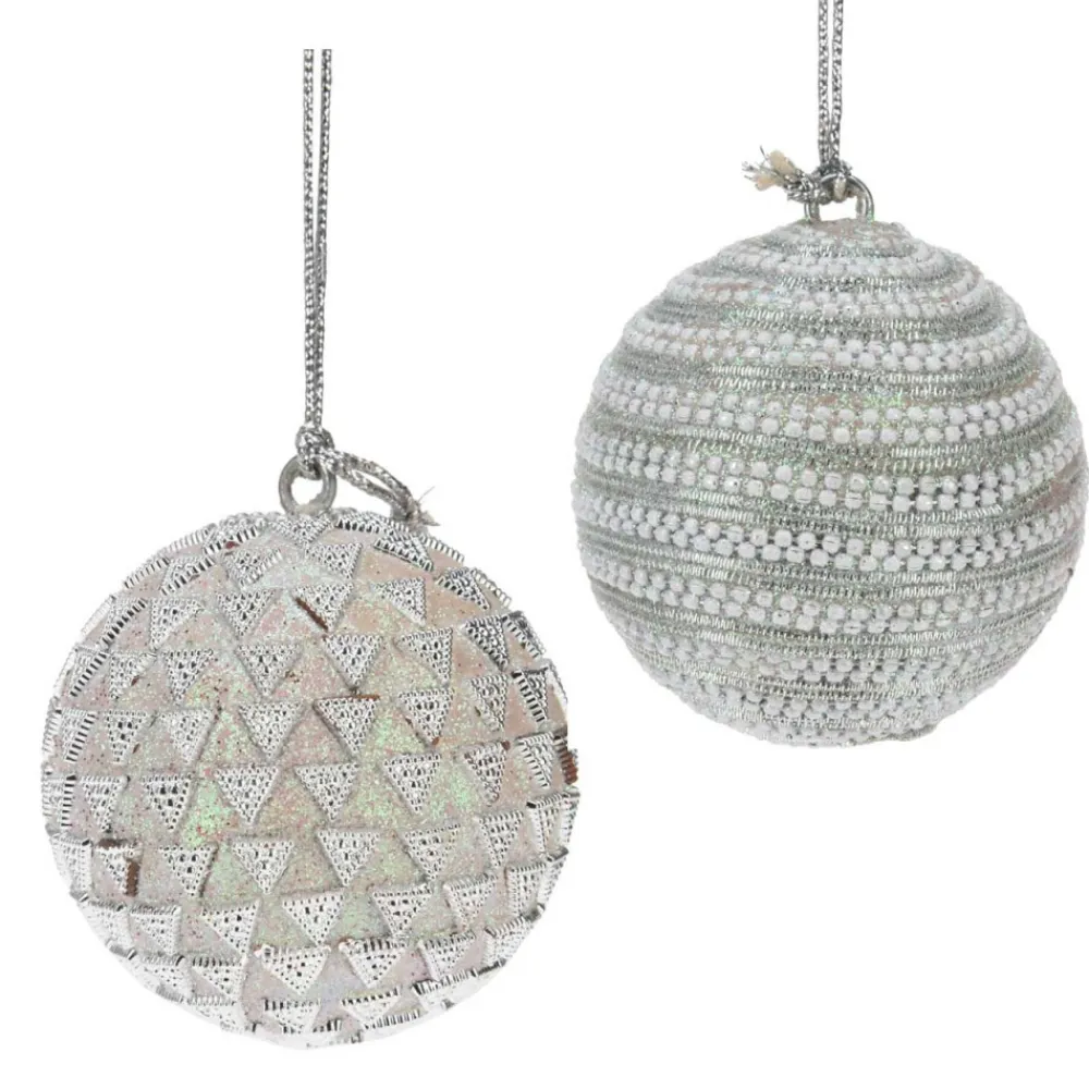 Bombki choinkowe zdobione 7 cm 12 szt * H&S Decoration Hot