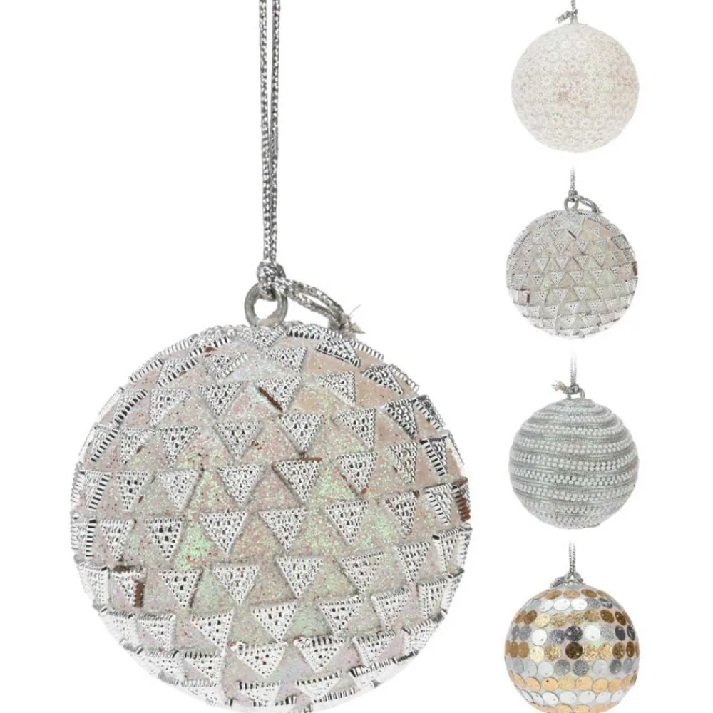 Bombki choinkowe zdobione 7 cm 12 szt * H&S Decoration Hot