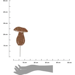 Borowik metalowy na piku h27 cm