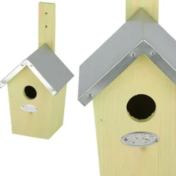 Budka lęgowa dla ptaków z ocynkowanym dachem 30 cm * Esschert Design Sale