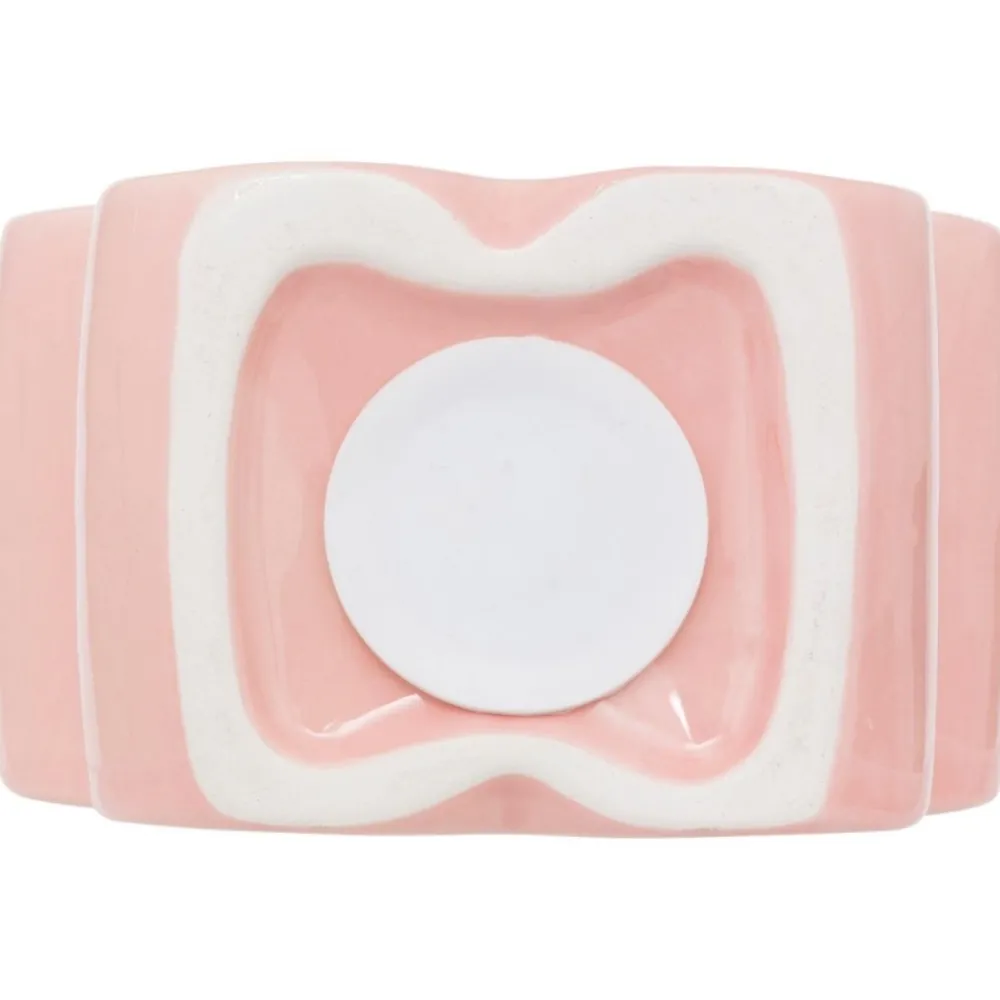 Ceramiczna skarbonka w kształcie kwiatka różowa * Atmosphera Outlet