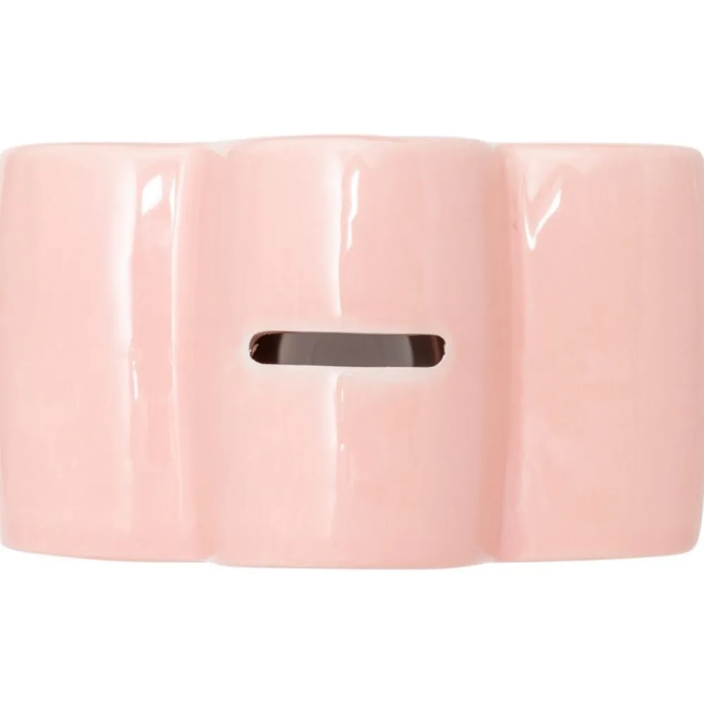 Ceramiczna skarbonka w kształcie kwiatka różowa * Atmosphera Outlet
