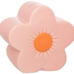 Ceramiczna skarbonka w kształcie kwiatka różowa * Atmosphera Outlet