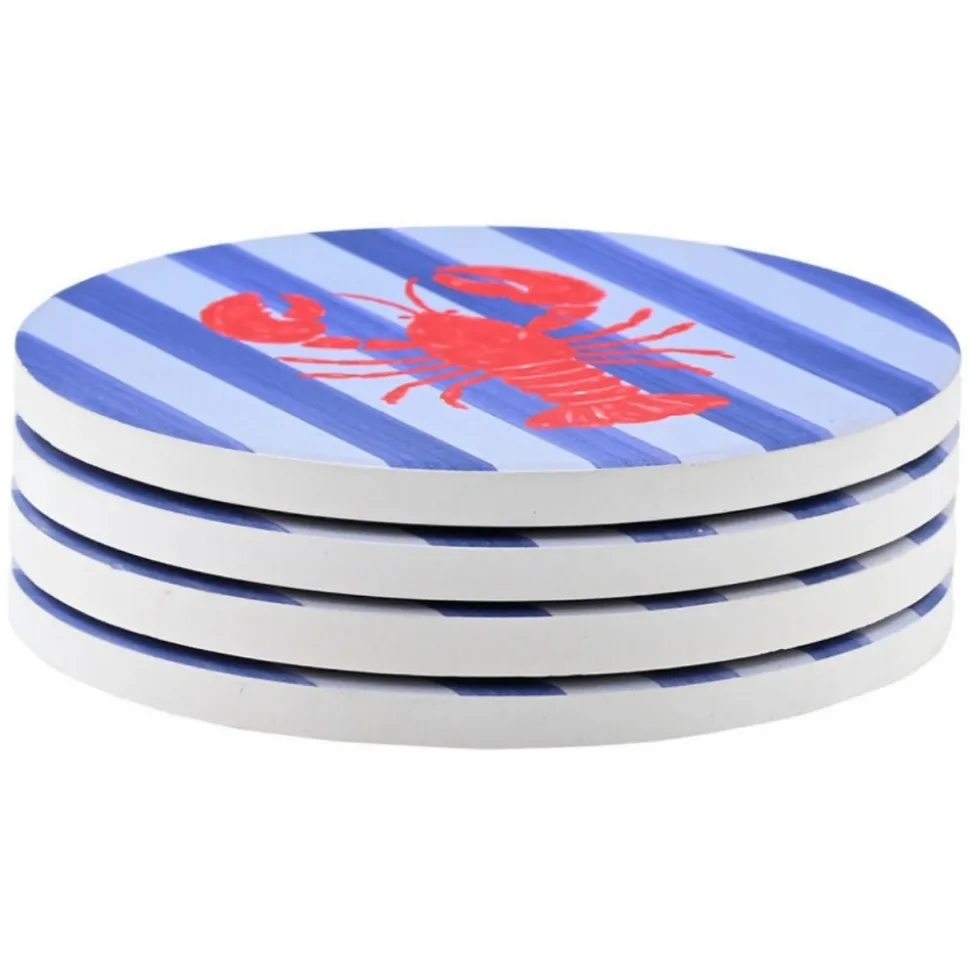Ceramiczne podkładki pod kubek 4 szt. Nautical Lobster
