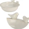 Ceramiczne Poidło dla ptaków białe 24 cm