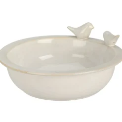 Ceramiczne Poidło dla ptaków białe 24 cm