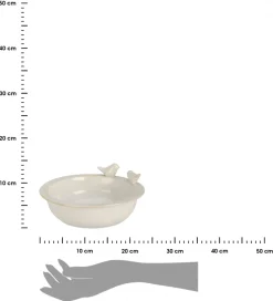 Ceramiczne Poidło dla ptaków białe 24 cm