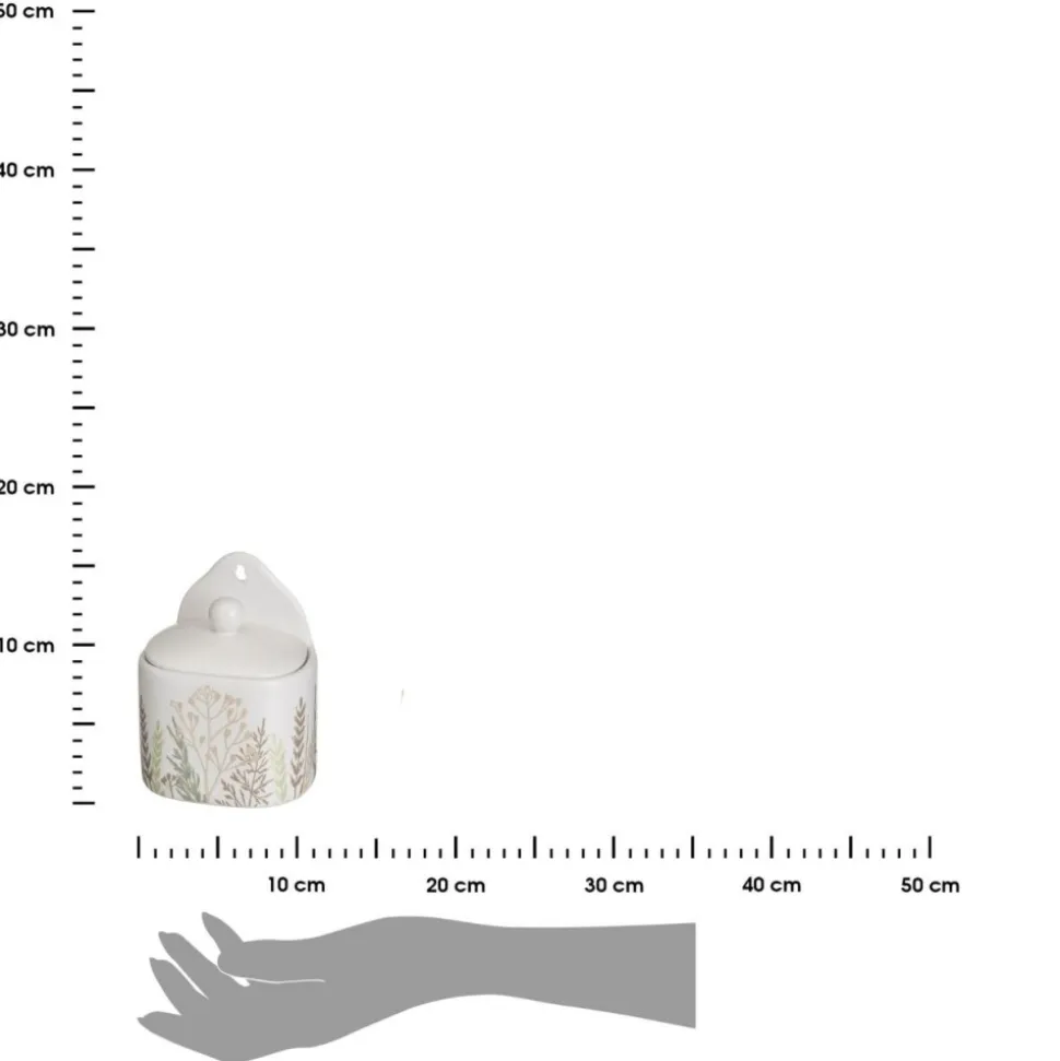 Ceramiczny pojemnik na sól lub cukier HERBA SALT 500 ml