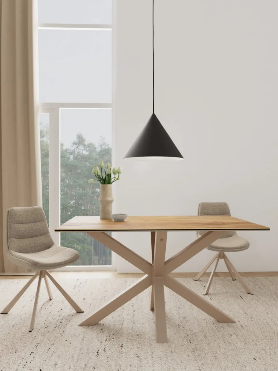 Ceramiczny stół blat z imitacją dzikiego dębu Heaven