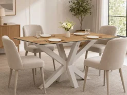 Ceramiczny stół blat z imitacją dzikiego dębu Heaven