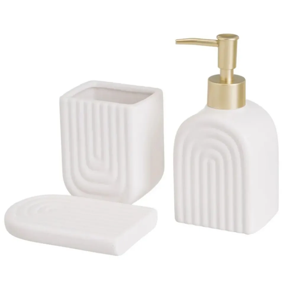 Ceramiczny zestaw akcesoriów łazienkowych 3 elem.