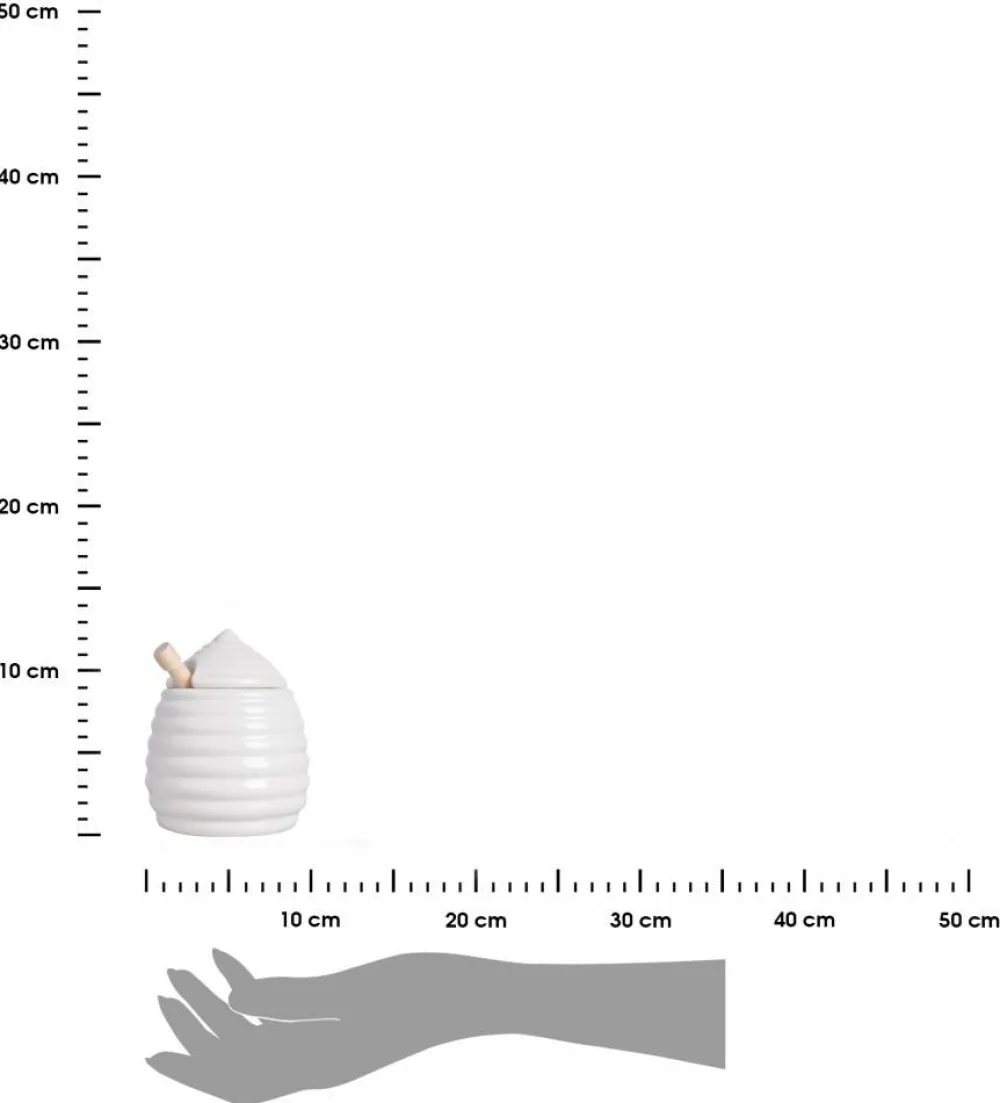 Ceramiczny słoik na miód z łyżeczką * Esschert Design