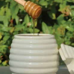 Ceramiczny słoik na miód z łyżeczką * Esschert Design