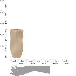 Ceramiczny wazon 25 cm Grigor beż * Atmosphera Discount