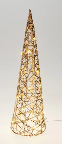 Choinka świecąca LED szampańska z brokatem 40 cm