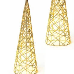 Choinka świecąca LED szampańska z brokatem 60 cm * H&S Decoration Sale