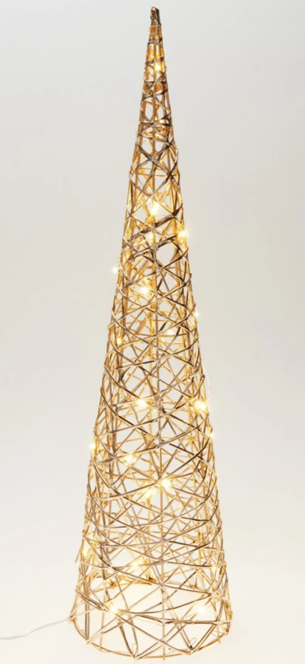 Choinka świecąca LED szampańska z brokatem 60 cm * H&S Decoration Sale