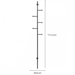 Ścienny wieszak na ubrania 171,2 cm Aspen