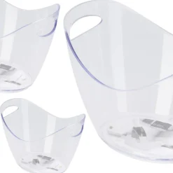 Cooler do szampana z przezroczystego tworzywa 27x20x19,6 cm