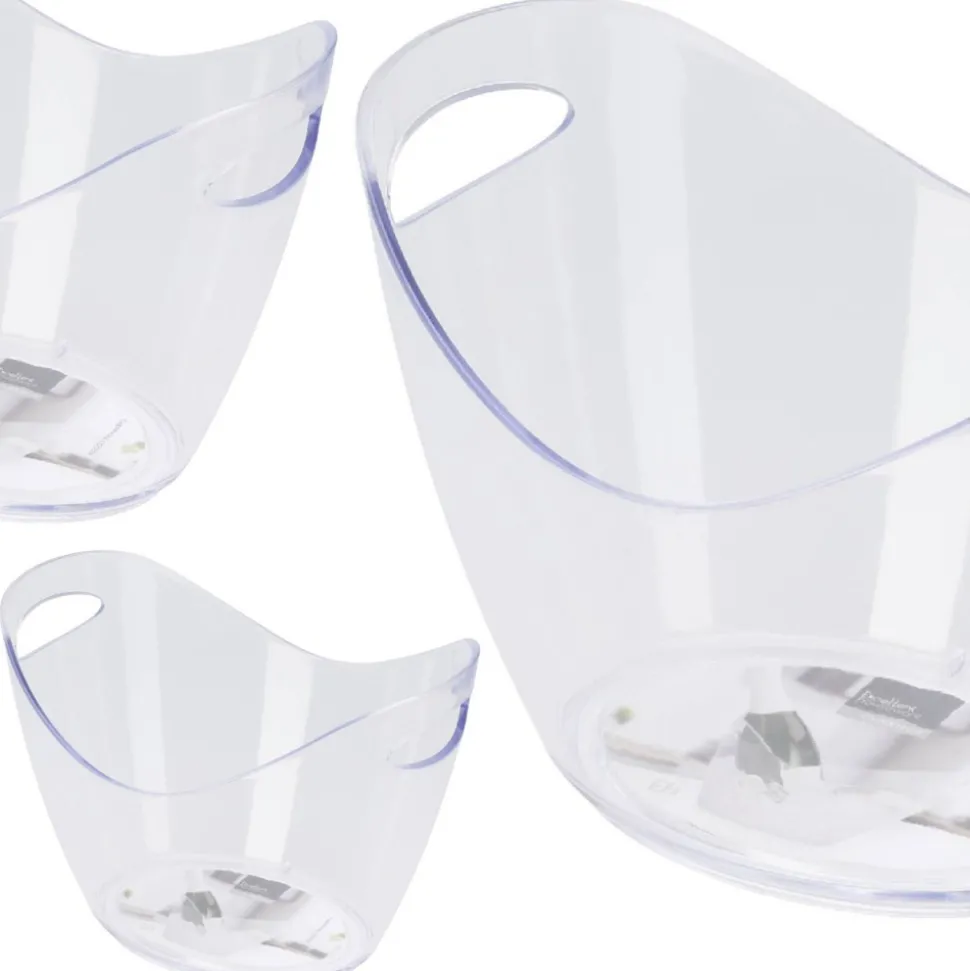 Cooler do szampana z przezroczystego tworzywa 27x20x19,6 cm