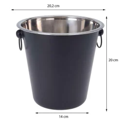 Cooler metalowy z uchwytami czarny