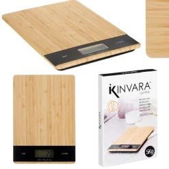 Cyfrowa waga kuchennna bambusowa do 5 kg
