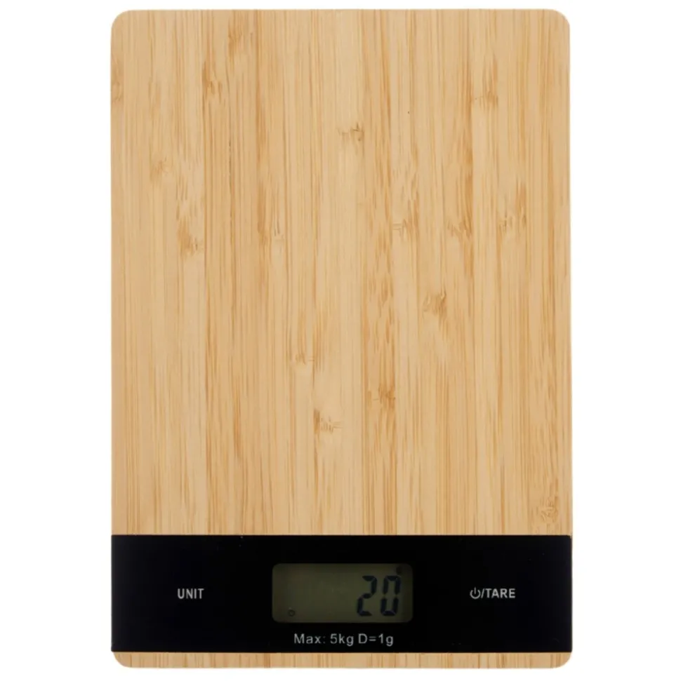 Cyfrowa waga kuchennna bambusowa do 5 kg