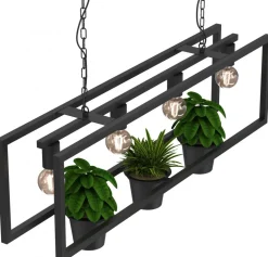 Czarna doniczka do lamp Flores 13,5,x10,5 * Luminex Outlet