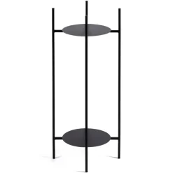 Czarny kwietnik stojący na 2 doniczki 70 cm