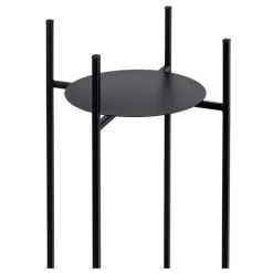 Czarny kwietnik stojący na 2 doniczki 70 cm